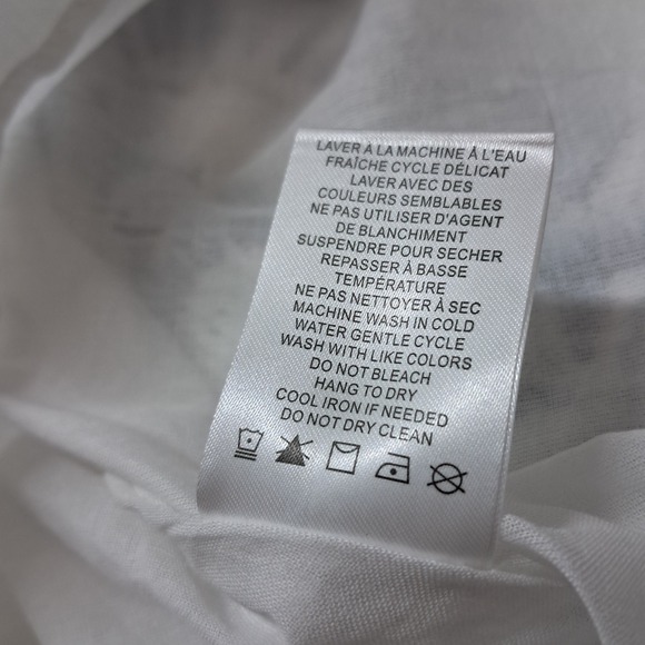 Christian Lacroix Dress Women's Small White Blue Maxi Pockets Linen Vacation - Picture 9 of 12